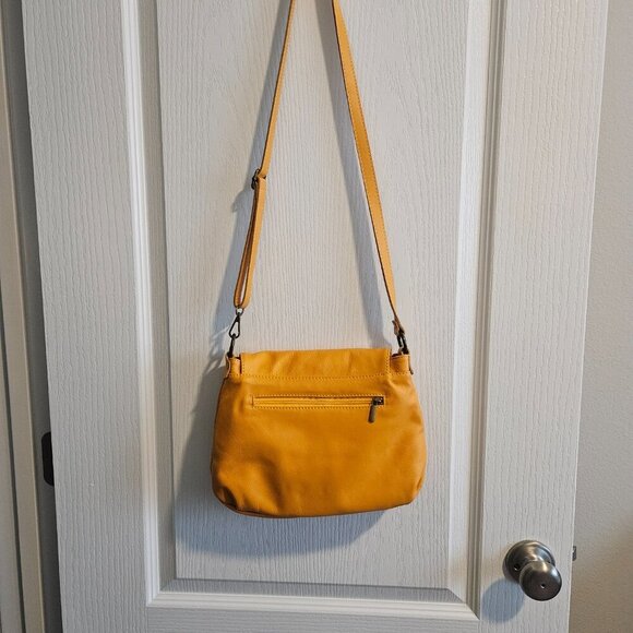 🔆3 for $15! Vera Pelle Leather Crossbody Handbag - Picture 2 of 8